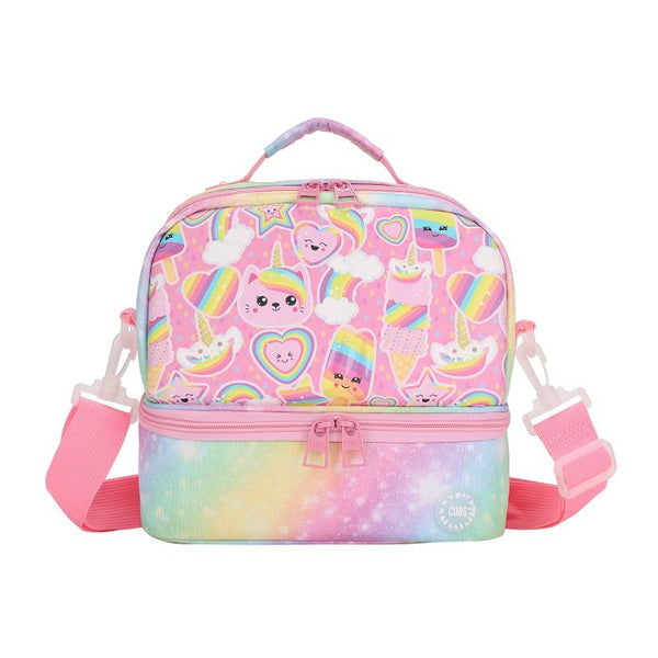 Rainbow Cat Hard Top Lunch Bag – XL Size for School Fun