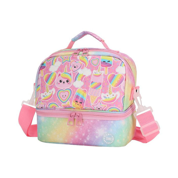 Rainbow Cat Hard Top Lunch Bag – XL Size for School Fun