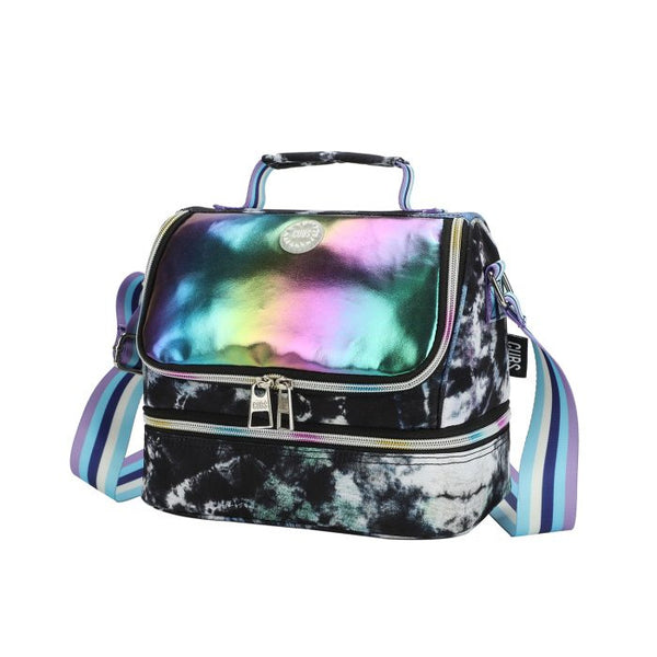 Inky Black Tie Dye High School Lunch Bag