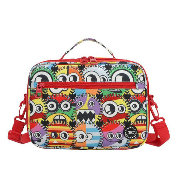 Robots Big Eyes cross body lunch bag