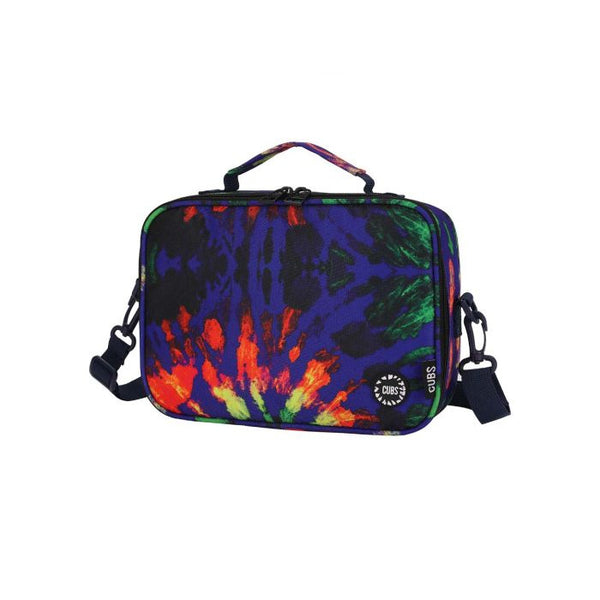 Red/Black Tie Dye Cross Body Lunch Bag – Bold Style Meets Daily Utility
