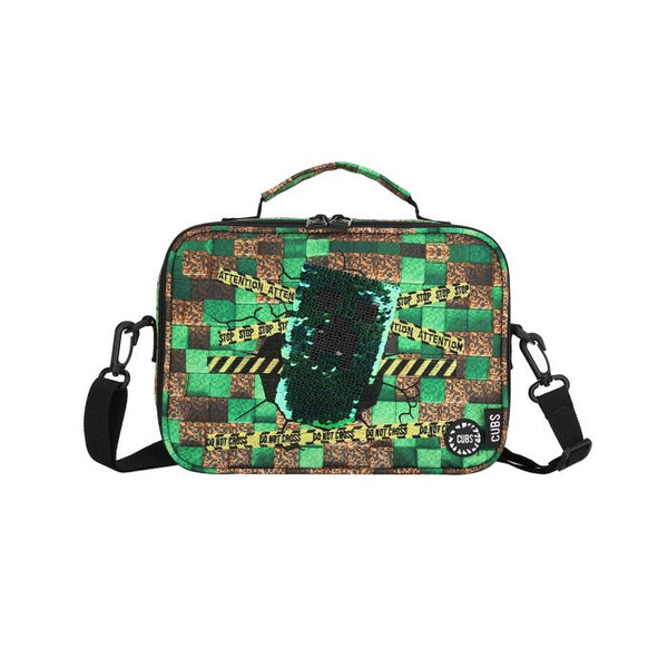 Mine craft Sequin Cross Lunch Bag