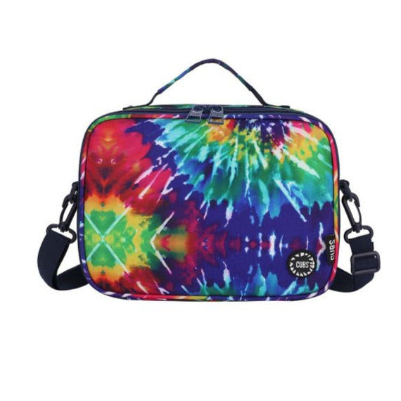 Royal Blue Tie Dye Classic Lunch Bag With Shoulder Strap