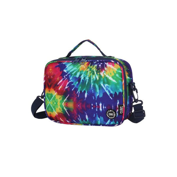 Royal Blue Tie Dye Classic Lunch Bag With Shoulder Strap