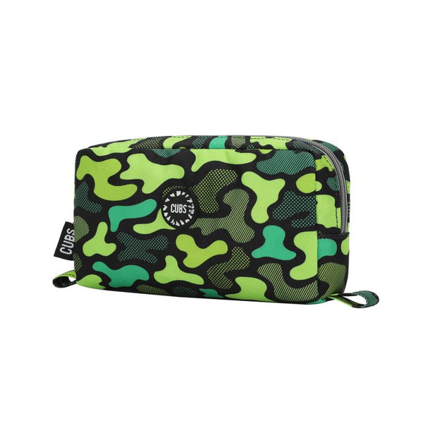 Neon Green Camo Pencil Case