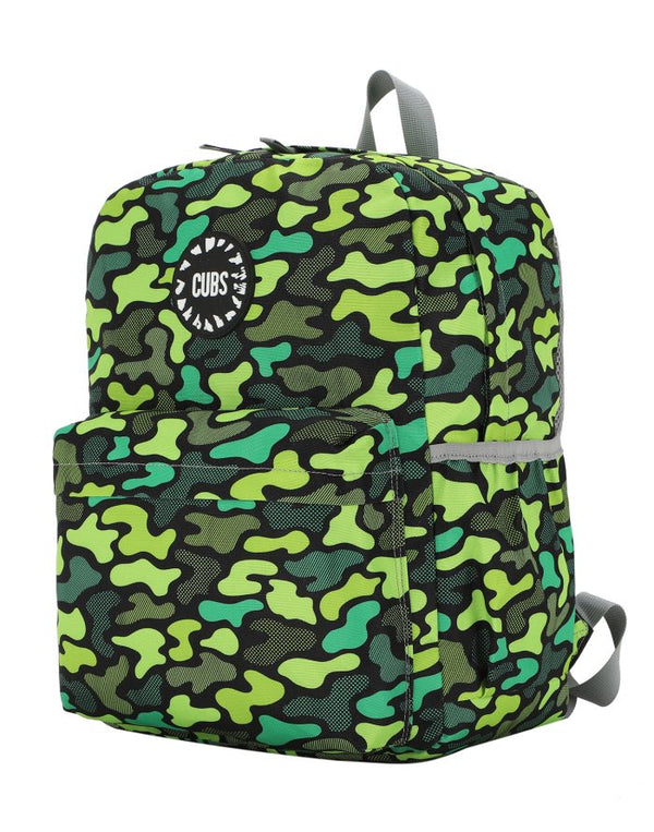 Neon Green Camo Junior Student Backpack