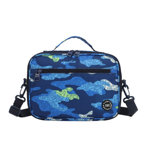 Camouflage Blue Cross Body Lunch Bag