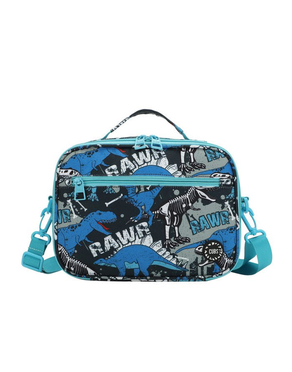 Black and Blue Roar Cross Body Lunch Bag