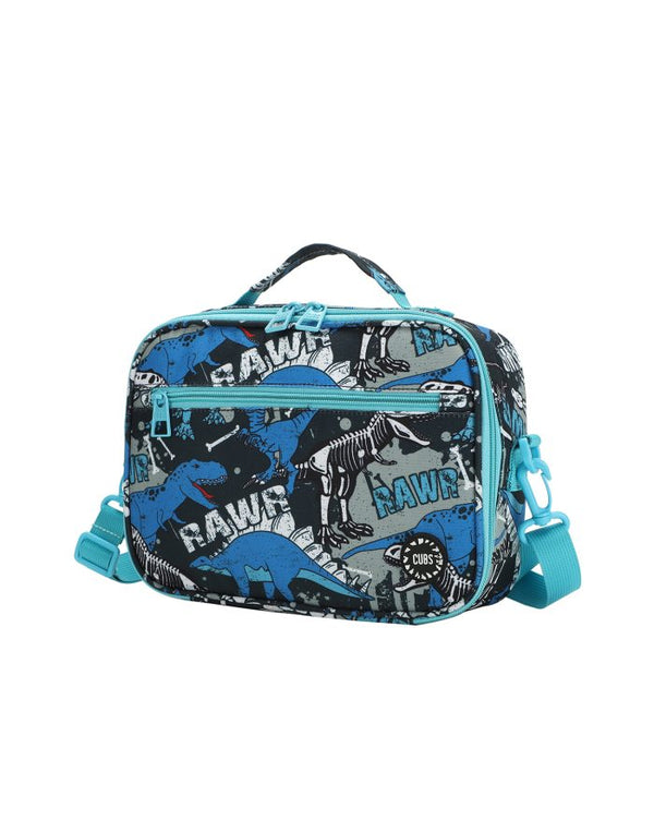 Black and Blue Roar Cross Body Lunch Bag