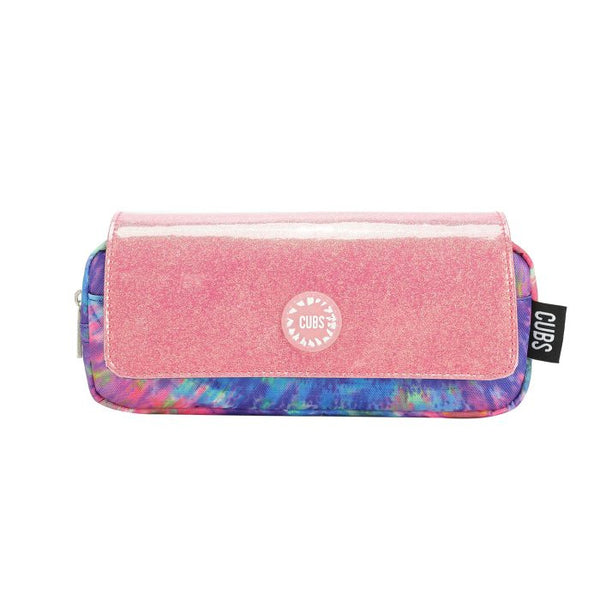 Blue and Purple Tie Dye High School Pencil Case
