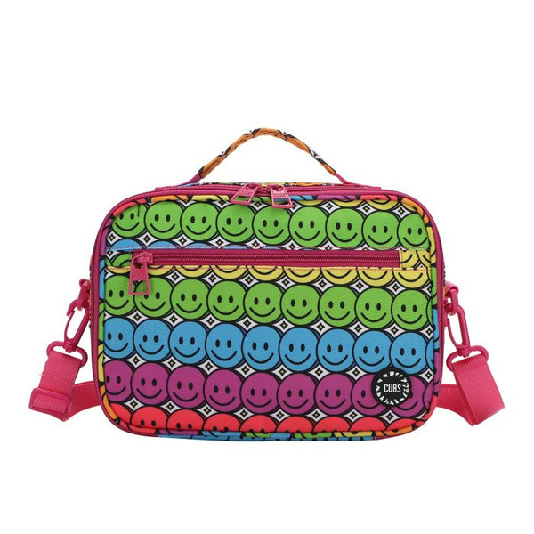 Rainbow Smiles Cross Body Lunch Bag – Happy Vibes for School Days