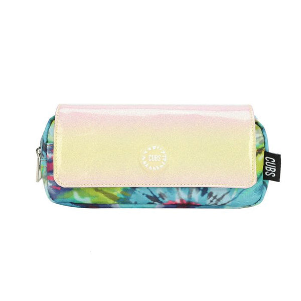 Green & Yellow Tie Dye High School Pencil Case