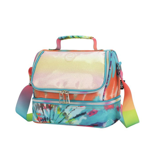 Green and Yellow Tie Dye High School Lunch Bag