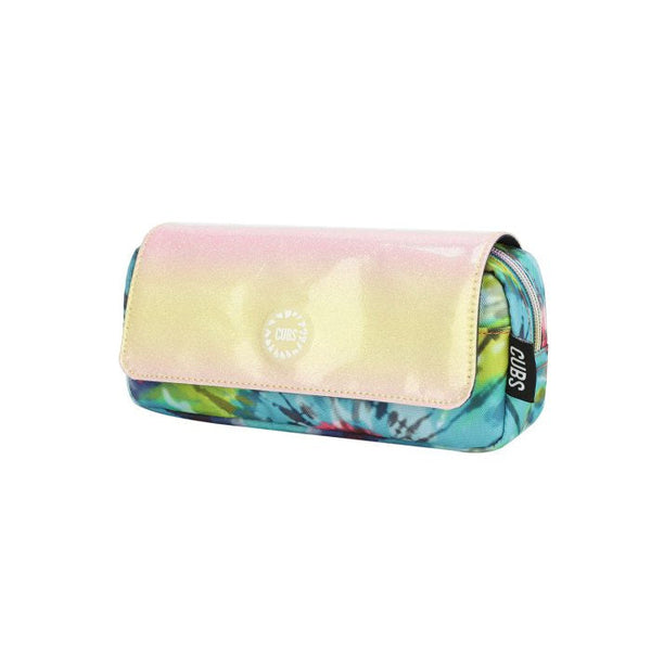 Green & Yellow Tie Dye High School Pencil Case