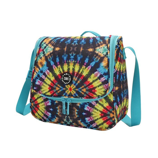Tie Dye Colorful Black Cross Body Lunch Bag