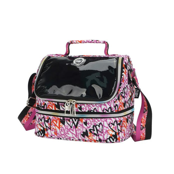 Colorful Love High School Lunch Bag – Double-Layered Insulated Tote for Teens