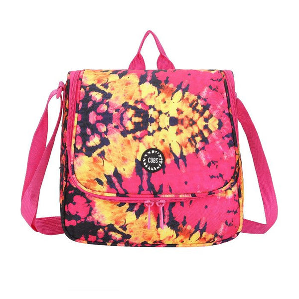 Fuchsia/Yellow Tie Dye Cross Body Lunch Bag