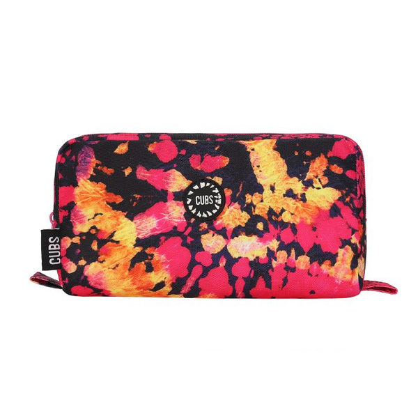Fuchsia/Yellow Tie Dye Pencil Case