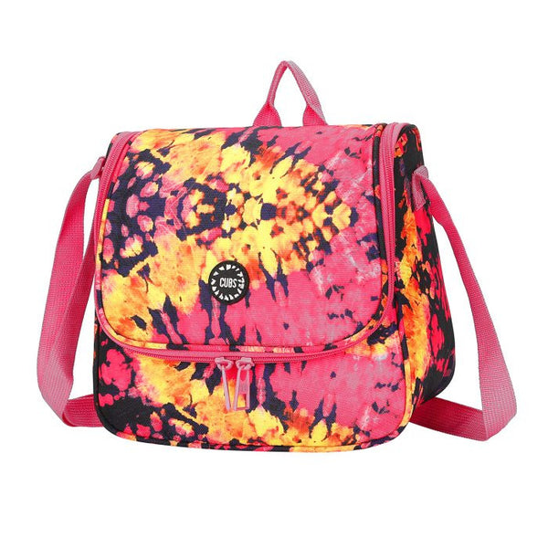 Fuchsia/Yellow Tie Dye Cross Body Lunch Bag