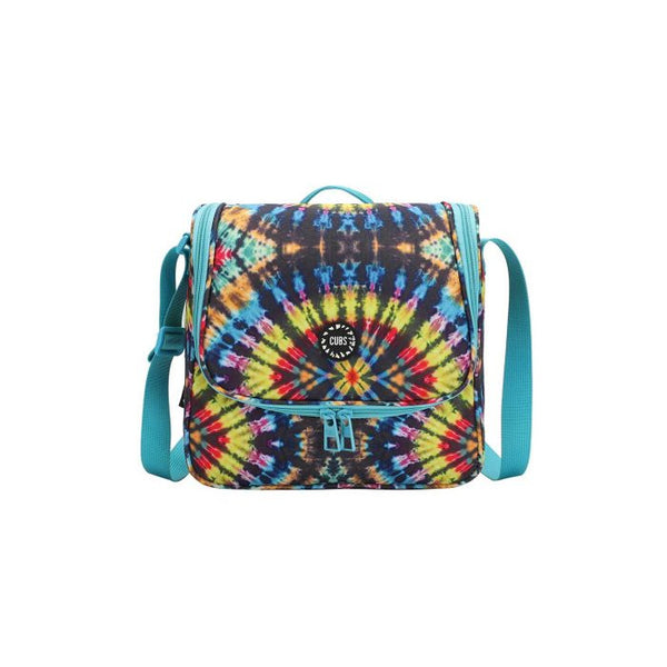 Tie Dye Colorful Black Cross Body Lunch Bag
