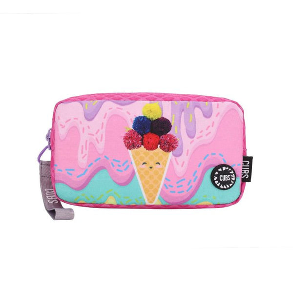 Pink Ice Cream Special Embroidery Pencil Case