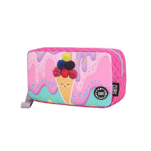 Pink Ice Cream Special Embroidery Pencil Case