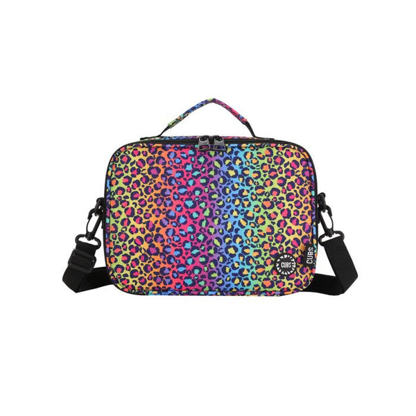 Rainbow Leopard Classic Lunch Bag With Shoulder Strap