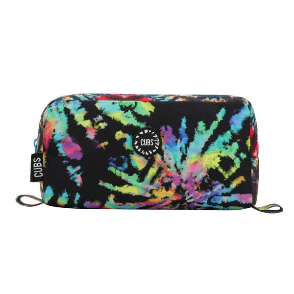 Black Canvas Neon Colors Pencil Case