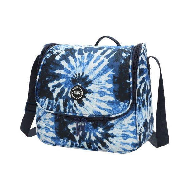 All the Blues Tie Dye Lunch Bag – Large Insulated Crossbody with Waterproof Coating