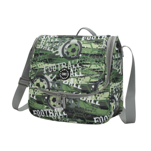 Army Green Football Lunch Bag – Large Crossbody with Insulated Interior & Waterproof Coating