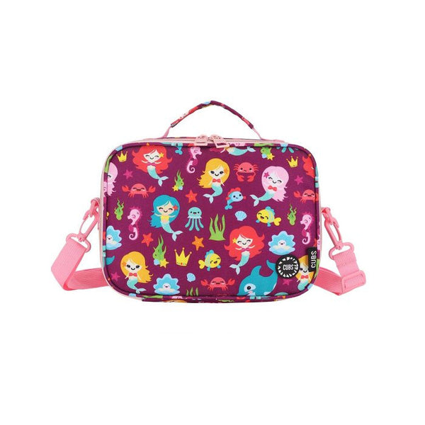 Baby Mermaid Purple Lunch Bag – Insulated, Waterproof & Crossbody with Strap