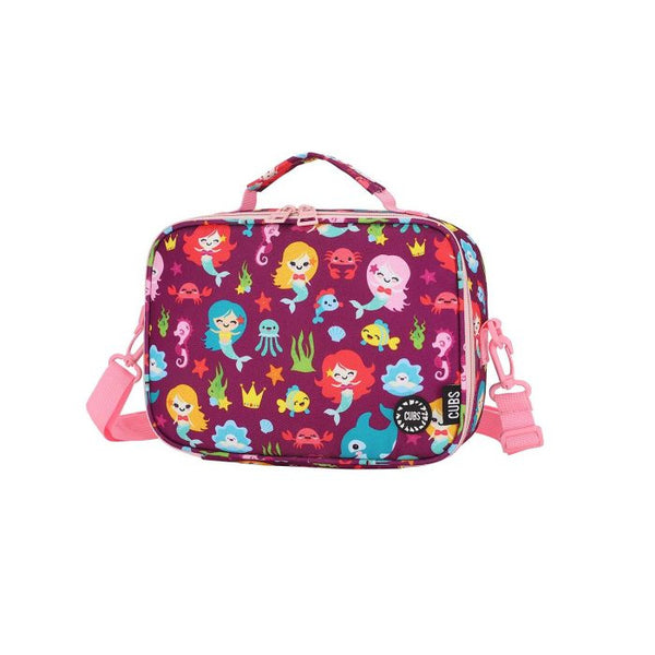 Baby Mermaid Purple Lunch Bag – Insulated, Waterproof & Crossbody with Strap