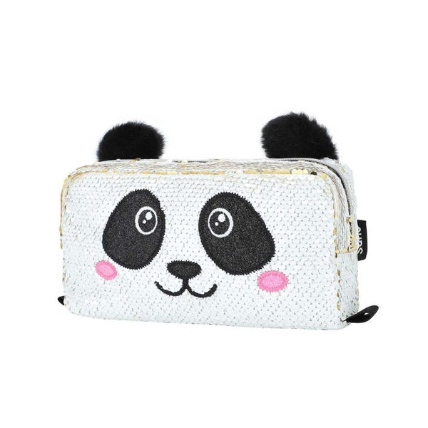 Sequin Panda Pencil Case