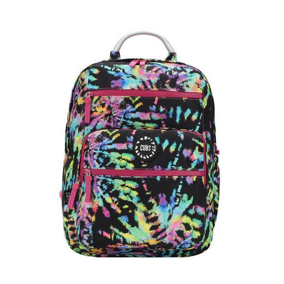 Black Canvas Neon Colors Senior Student Backpack