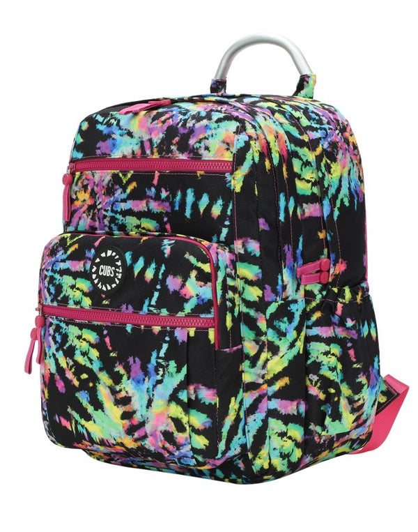 Black Canvas Neon Colors Senior Student Backpack