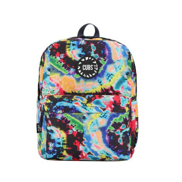 Black Tie Dye Swirls Junior Student Backpack