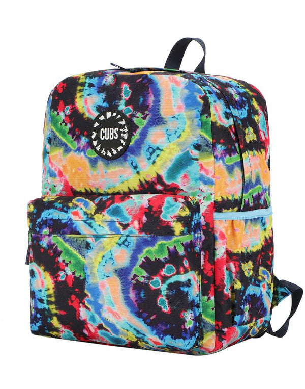 Black Tie Dye Swirls Junior Student Backpack
