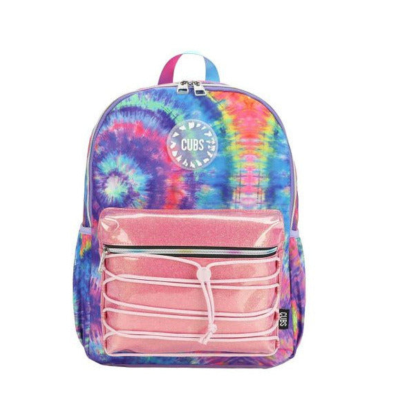 Blue and Purple Tie Dye High School Backpack