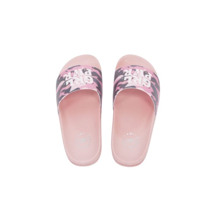 Camo Girl Power Baby Pink Girls Slide