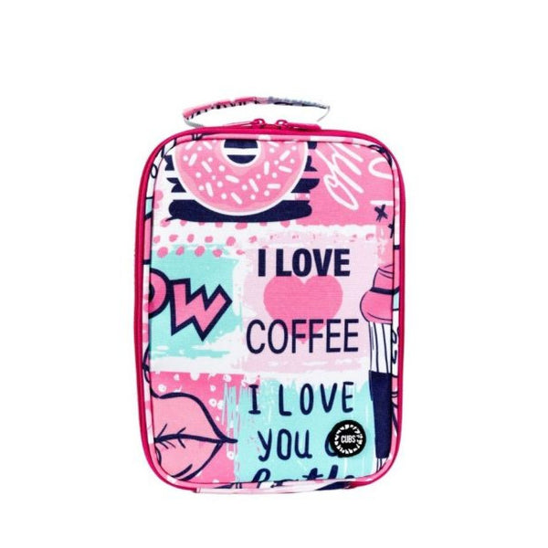 Coffee & Latte Big & Basic Lunch Bag – Insulated Pink School Tote for Girls