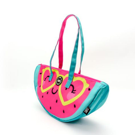 Cute Fuchsia Watermelon Cooler Bag – Insulated Tote for Kids & Beach Days