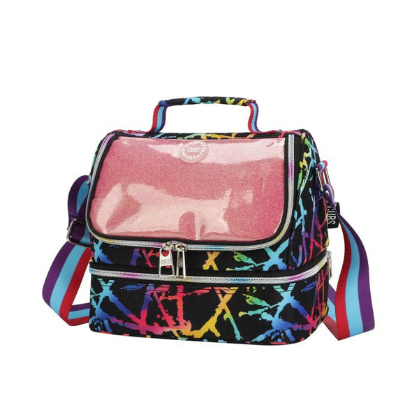 Dark Night Ray High School Lunch Bag – Insulated Glitter Crossbody for Girls