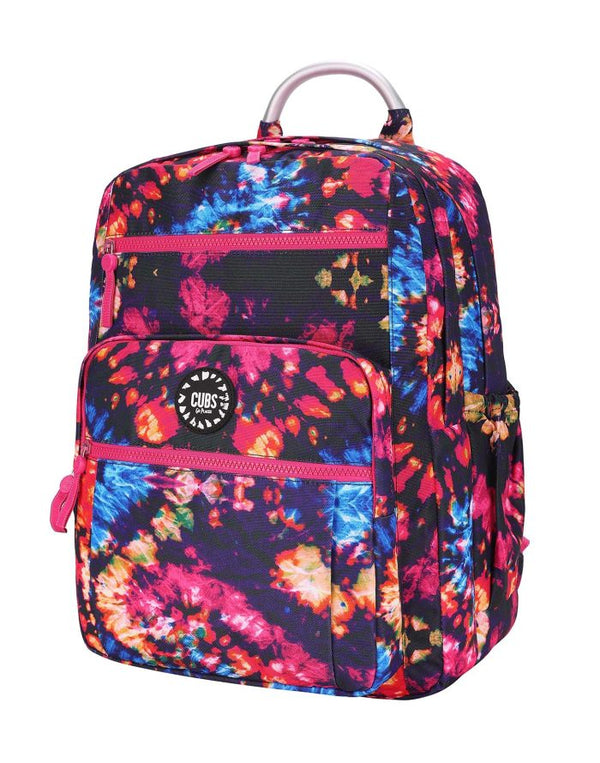 Deep Black/Fuchsia Tie Dye Senior Backpack