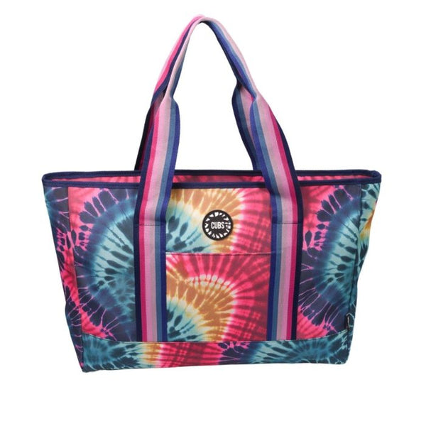 Deep Shades of Tie Dye Beach Tote Bag