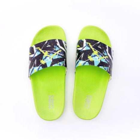 Green Lizard Graffiti Slide