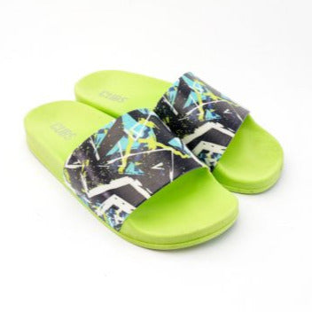 Green Lizard Graffiti Slide