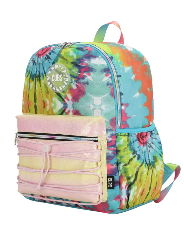 Green and Yellow Tie Dye High School Backpack