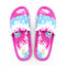 Hues of Blues & Splashes of Pink Tie Dye Women Slide