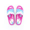 Hues of Blues & Splashes of Pink Tie Dye Women Slide