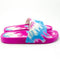 Hues of Blues & Splashes of Pink Tie Dye Women Slide